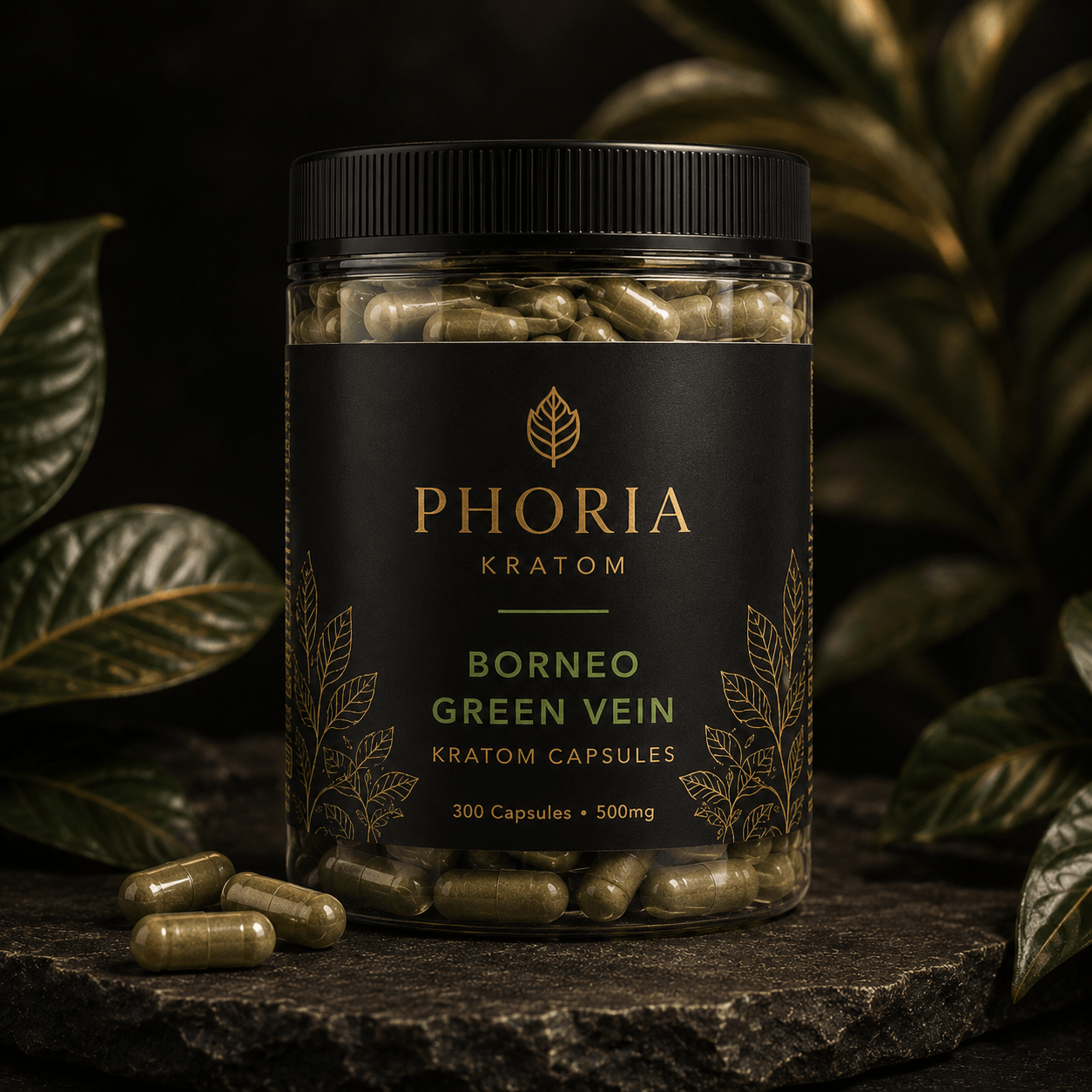 Phoria Borneo Green Vein Kratom Capsules