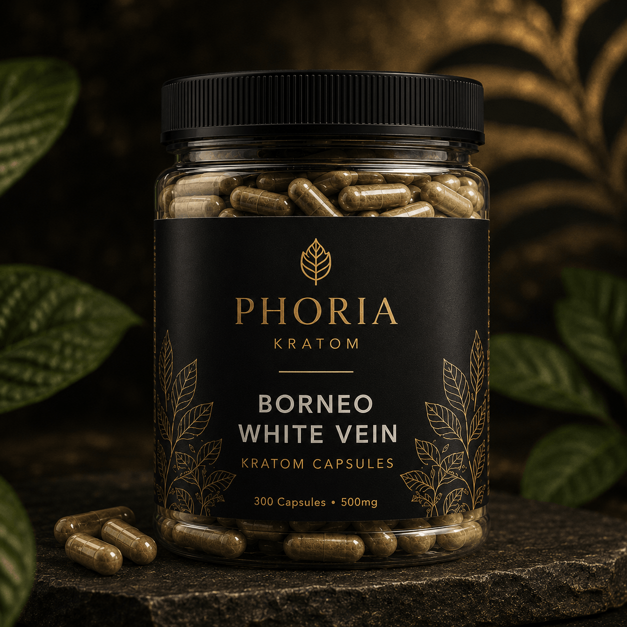 Phoria Borneo White Vein Kratom Capsules