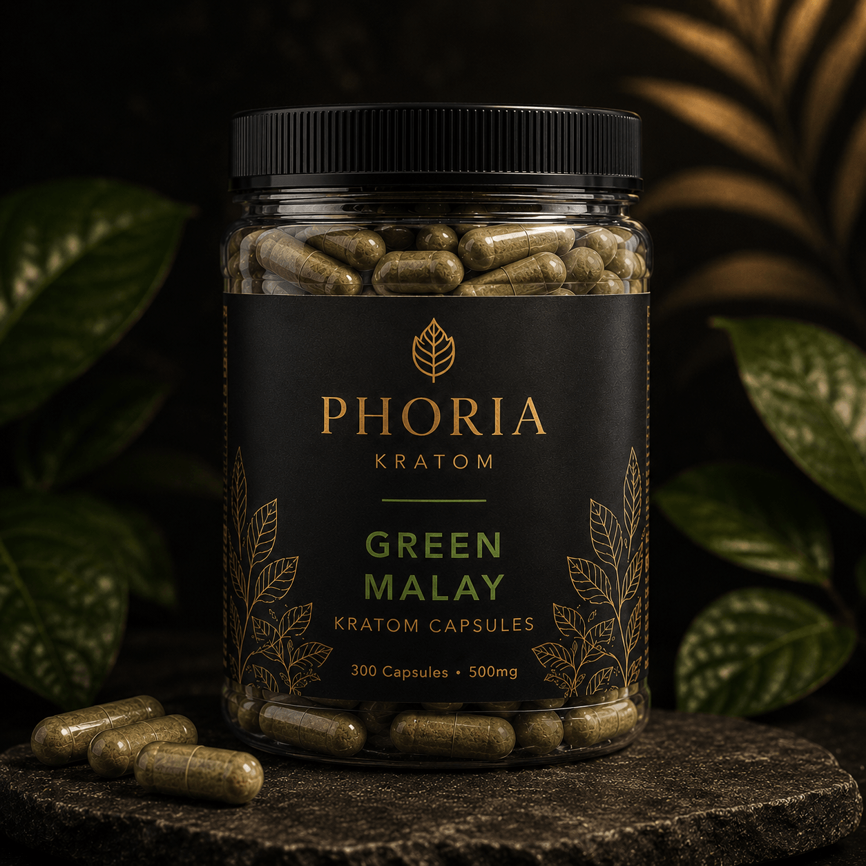 Phoria Green Malay Kratom Capsules