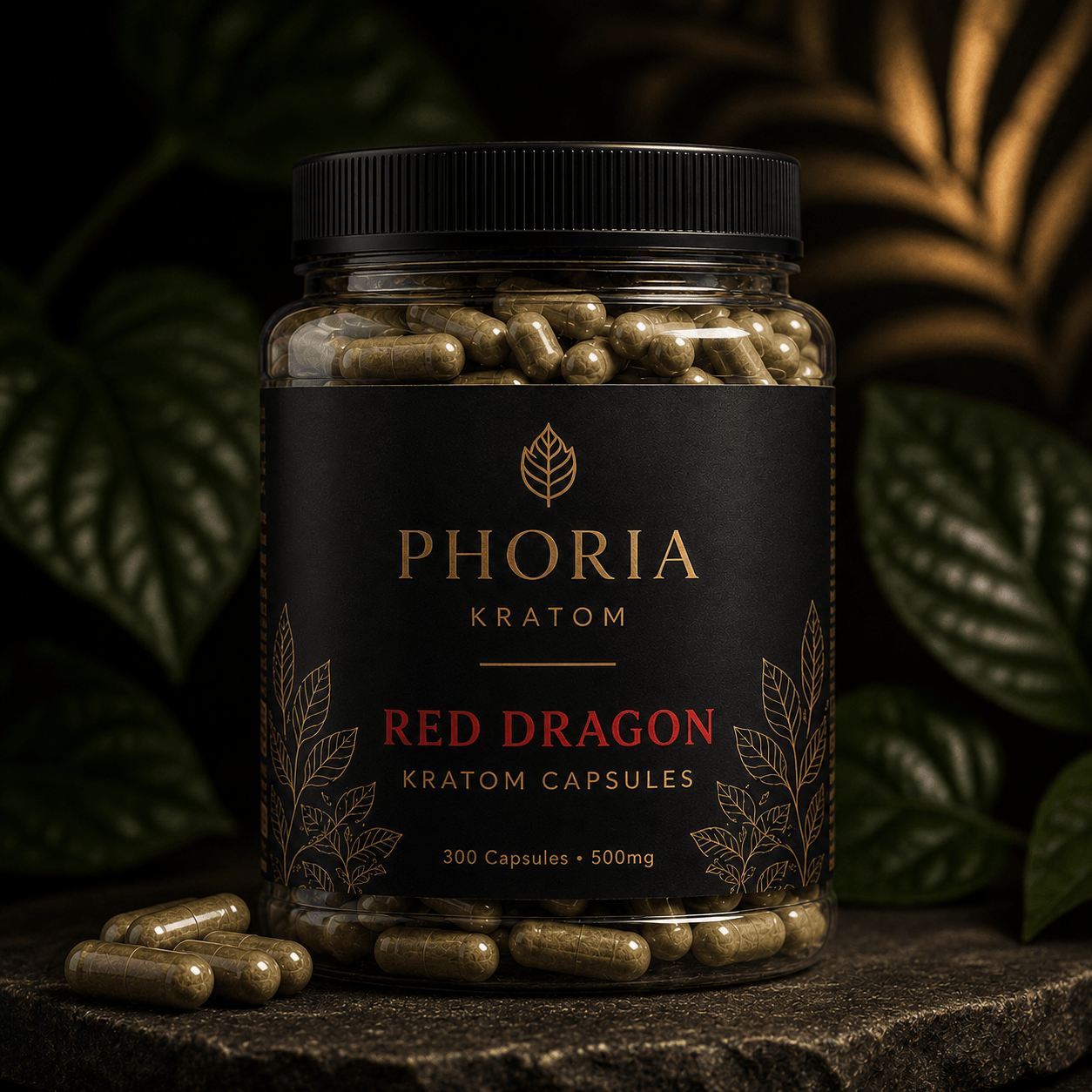 Phoria Red Dragon Kratom Capsules